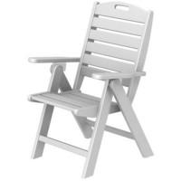 Polywood NCH38WH Nautical High Back Chair White