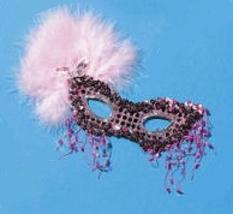 Peter Alan MG3751P Pink Sequin Butterfly Mardi Gras Mask Costume Accessory