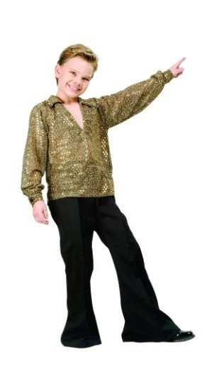 Disco Boy Costume - Gold - Size Child Medium 8-10