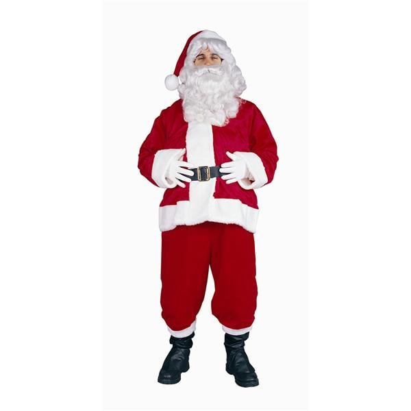 82003 Velboa Santa Suit Costume - Size Standard One Size Fits Most