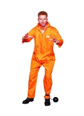 Escaped Convict Costume - Size Plus Male 46-50