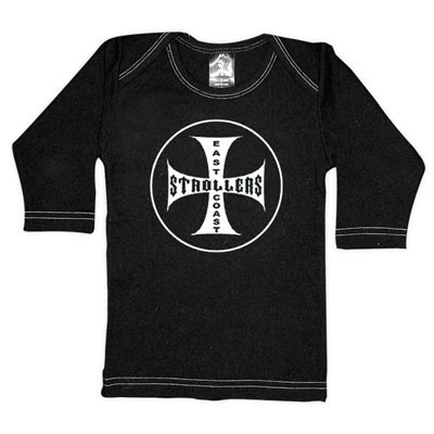 Rebel Ink Baby 338ls612 East Coast Strollers 612 Month Black Long Sleeve Tee