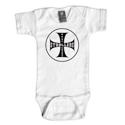Rebel Ink Baby 338W06 East Coast Strollers 06 Month White One Piece Undershirt