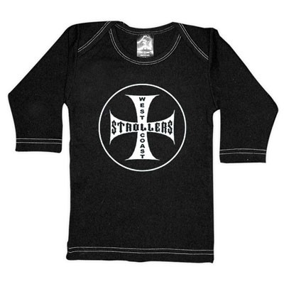 Rebel Ink Baby 339ls612 West Coast Strollers 612 Month Black Long Sleeve Tee