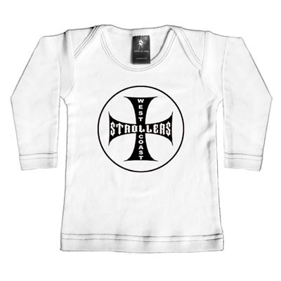 Rebel Ink Baby 339wls1824 West Coast Strollers 1824 Month White Long Sleeve Tee