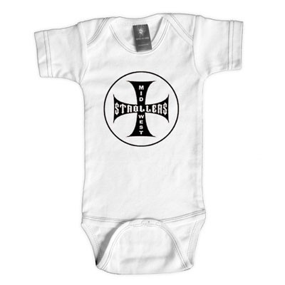 Rebel Ink Baby 340W1824 MidWest Strollers 1824 Month White One Piece Undershirt