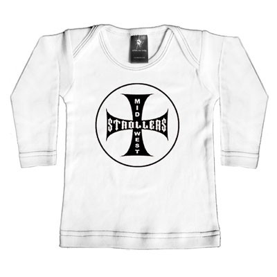 Rebel Ink Baby 340wls1824 MidWest Strollers 1824 Month White Long Sleeve Tee