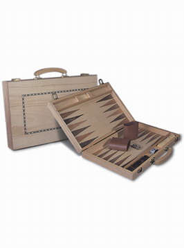 2632 15-inch Wooden Backgammon Set