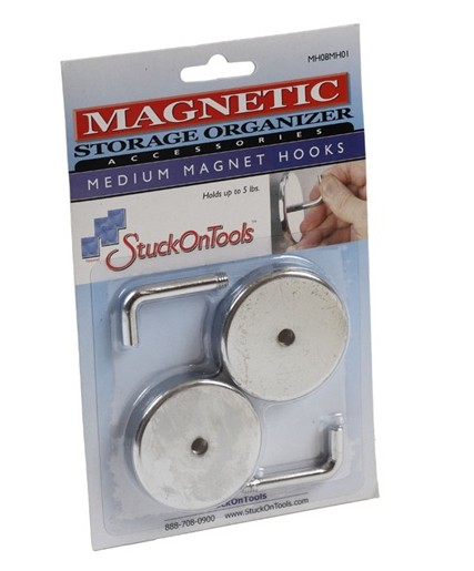 Stuck on Tools MH08MH01 Medium Magnet Hooks - 2 pieces