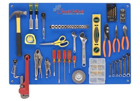 Stuck on Tools TB23BL01 Deluxe Tool Board  Blue