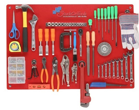 Stuck on Tools TB23RD01 Deluxe Tool Board  Red