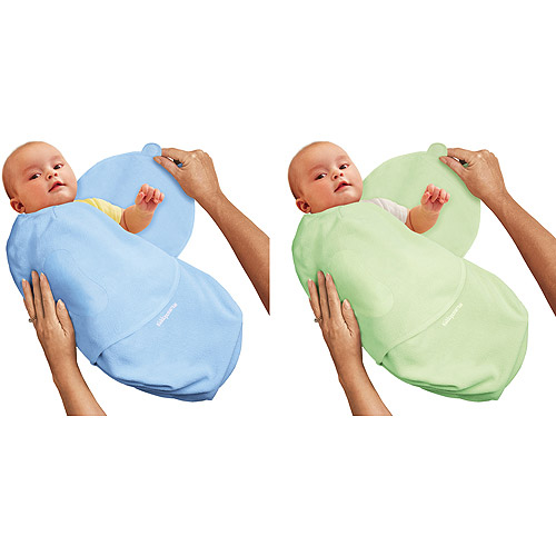 Summer Infant 10155 SwaddleMe Set Of 2 Microfleece Swaddling Blankets - Small - 