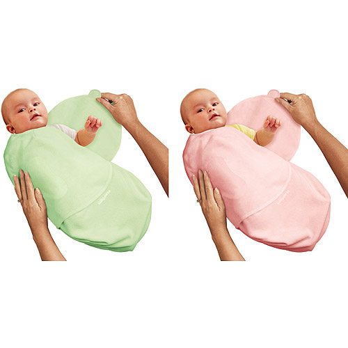 Summer Infant 10157 SwaddleMe Set Of 2 Microfleece Swaddling Blankets - Small - 
