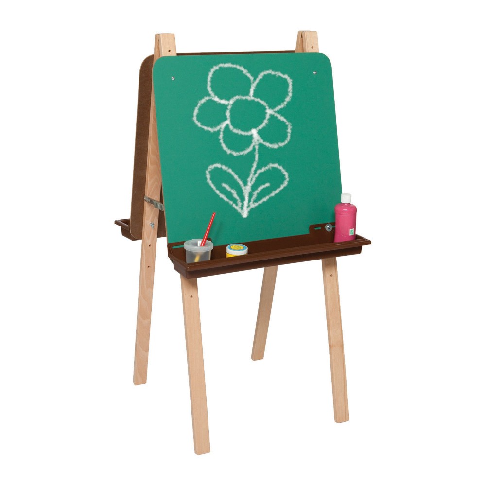 Double Adjustable Easels With Chalkboard