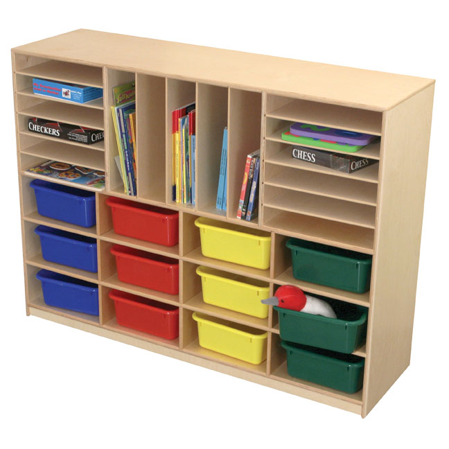 44001 - Multi-sectioned Handy Storage Center With Clear Trays