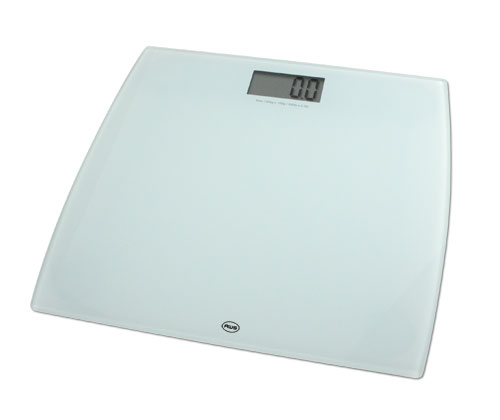 Amw White Glass Bath Scale 330 X 0.2lb
