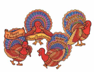 Beistle - 99820 - Happy Thanksgiving Turkeys - Pack of 24