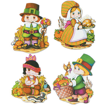 Beistle - 99803 - Pkgd Thanksgiving Kiddie Cutouts