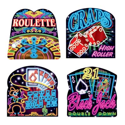 Beistle - 50073 - Neon Casino Cutouts
