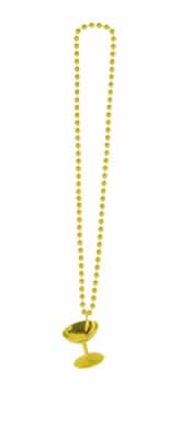 Beistle - 80596-GD - Beads with Champagne Glass- Pack of 12