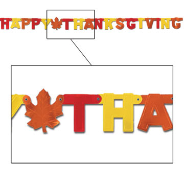 Beistle - 99695 - Foil Happy Thanksgiving Streamer
