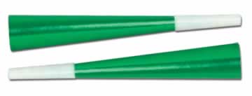 Beistle - 33609-100 - Green Foil Party Horns- Pack of 100