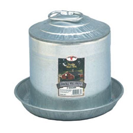 Miller 9838 Double Wall 8 Gallon Galvanized Waterer