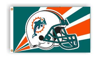 Fremont Die Consumer F94233 Flag 36 x 60 Miami Dolphins