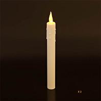 Smart Candle SC3713-A Battery Operated Flameless 10 Inch Taper Candles - Pack Of 2