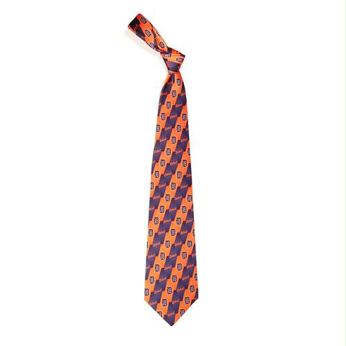Eagles Wings Detroit Tigers MLB Pattern No.1 Mens Tie - 100 Percent Silk