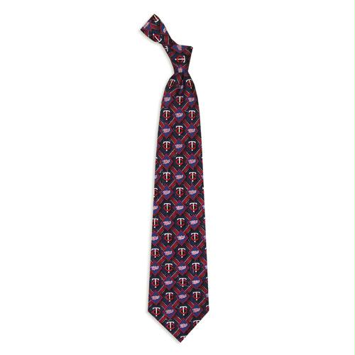Eagles Wings Minnesota Twins MLB Pattern 3 Mens Tie - 100 Percent Silk