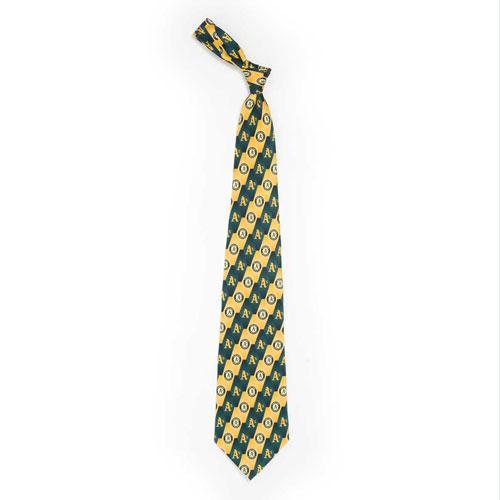 Eagles Wings Oakland Athletics MLB Pattern No.1 Mens Tie - 100 Percent Silk