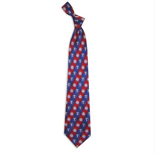 Eagles Wings Texas Rangers MLB Pattern 1 Mens Tie - 100 Percent Silk