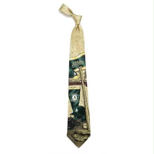 Eagles Wings Oakland Athletics MLB Nostalgia No.2 Mens Tie - 100 Percent Silk