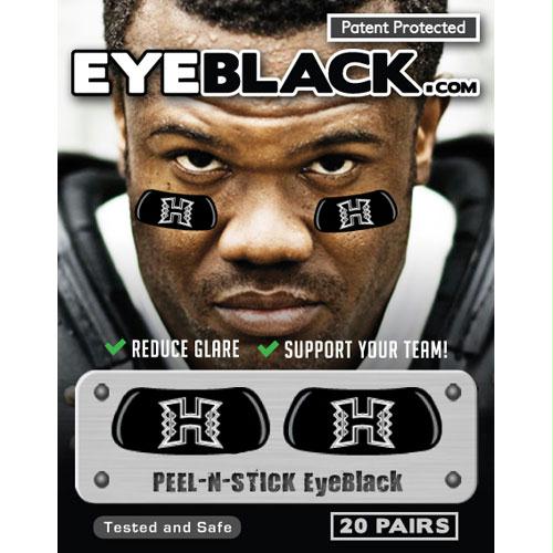 EyeBlack Hawaii Rainbow Warriors NCAA Peel Stick Eyeblack Strips 40 Strips