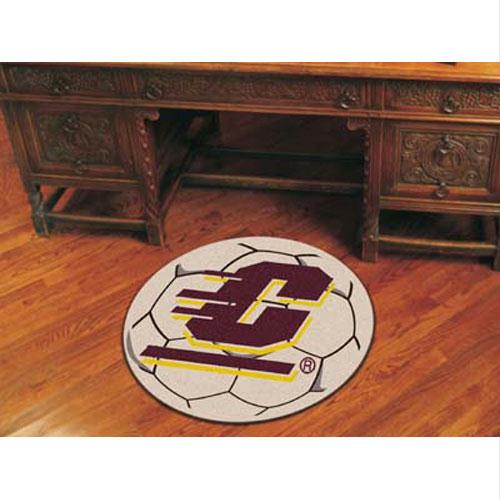 Fan Mats Central Michigan Chippewas NCAA Soccer Ball Round Floor Mat 29 Inch