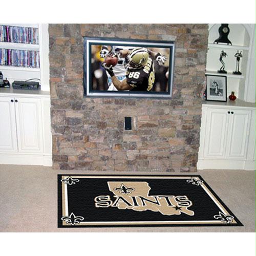 Fan Mats New Orleans Saints NFL Floor Rug 4 x 6 ft.