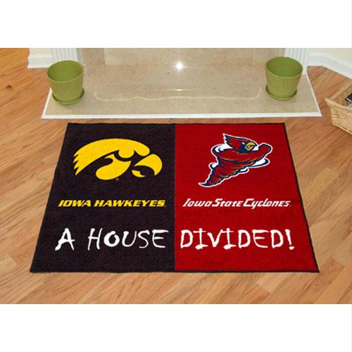 Fan Mats Iowa Hawkeyes / Iowa State Cyclones House Divided NCAA AllStar Floor Mat 34 x 45 Inch