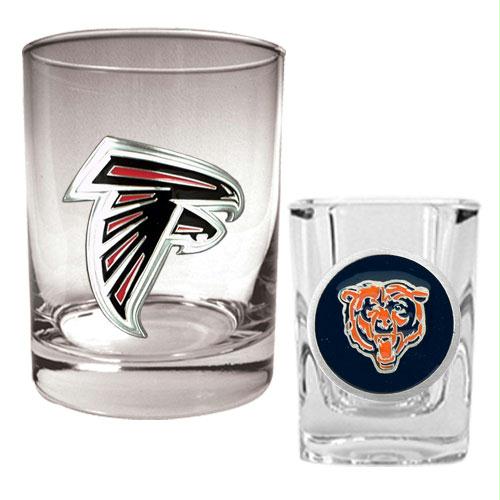 Great American Products Atlanta Falcons NFL Rocks Glass Shot Glass Set Primary logo