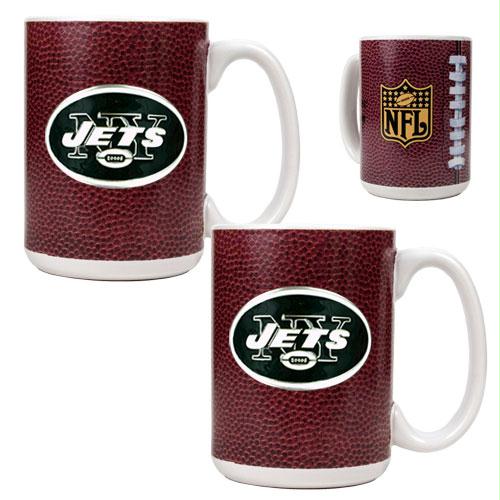 Great American Products New York Jets NFL 2pc Gameball Ceramic Mug Set Primary logo