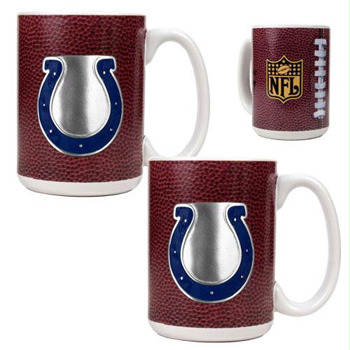 Great American Products Indianapolis Colts NFL 2pc Gameball Ceramic Mug Set Primary logo