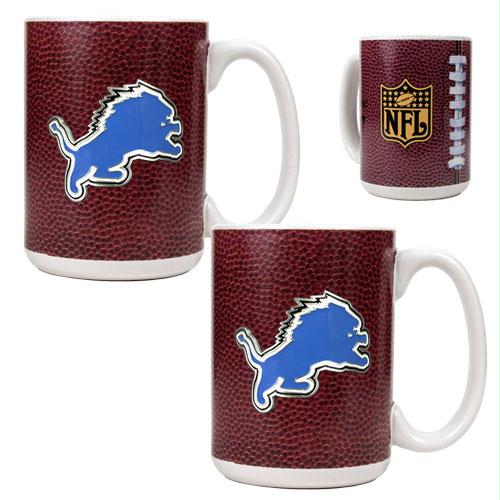 Great American Products Detroit Lions NFL 2pc Gameball Ceramic Mug Set Primary logo