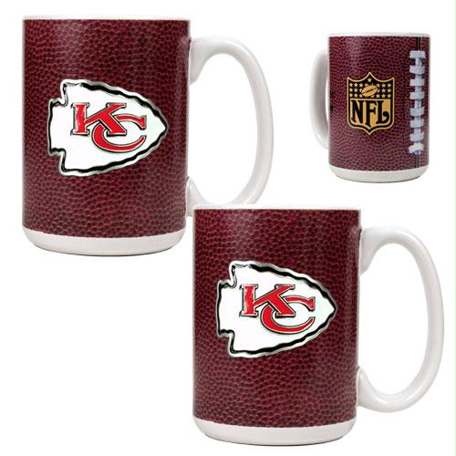 Great American Products Kansas City Chiefs NFL 2pc Gameball Ceramic Mug Set Primary logo