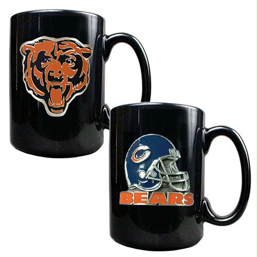 Great American Products Chicago Bears NFL 2pc Coffee Mug SetHelmet / Primary Logo