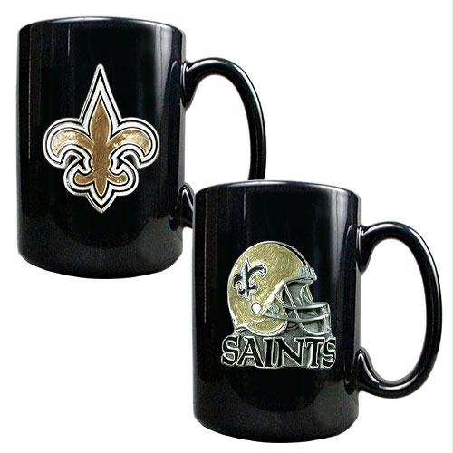 Great American Products New Orleans Saints NFL 2pc Coffee Mug SetHelmet / Primary Logo