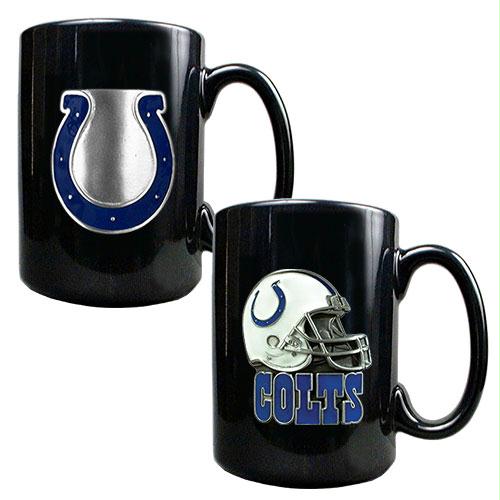 Great American Products Indianapolis Colts NFL 2pc Coffee Mug SetHelmet / Primary Logo
