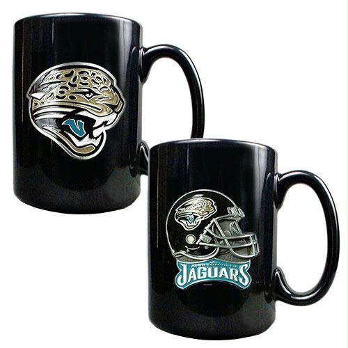Great American Products Jacksonville Jaguars NFL 2pc Coffee Mug SetHelmet / Primary Logo