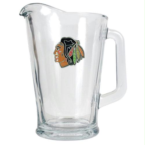 Great American Products Chicago Blackhawks NHL 60oz Glass Pitcher Primary Logo