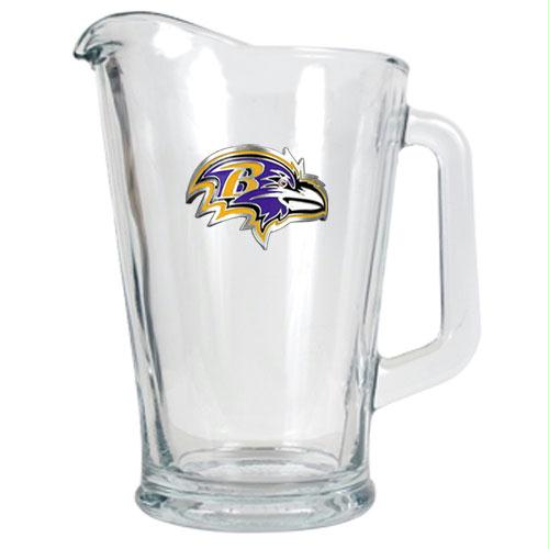 Great American Products Baltimore Ravens NFL 60oz Glass Pitcher Primary Logo
