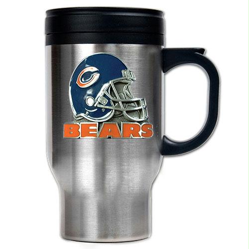 Great American Products Chicago Bears NFL 16oz Stainless Steel Travel Mug Helmet Logo